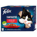Obrázek FELIX Fantastic lahodný výběr s kuřetem, s hovězím, s králíkem, s jehněčím 12 x 85g