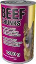 Obrázek Delikan Dog konzerva Beef Chunks 1,25 kg